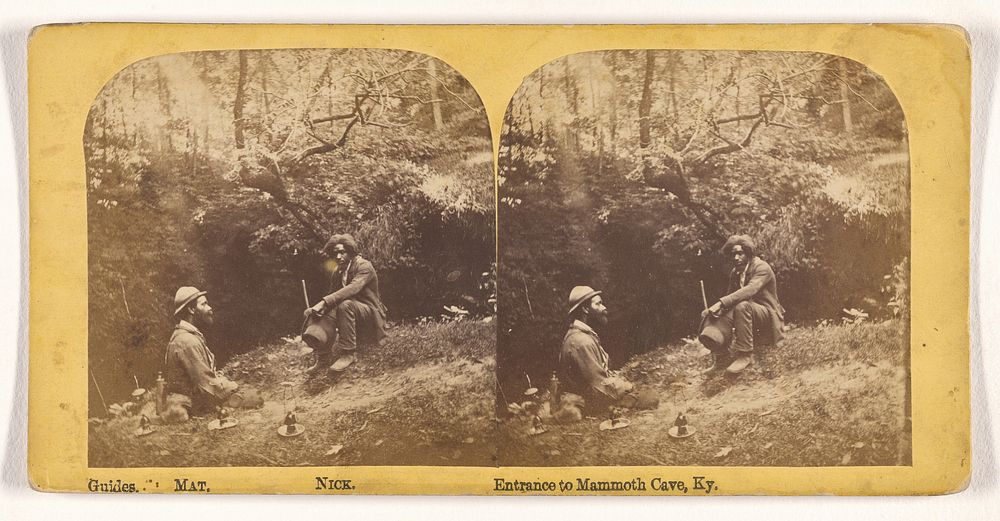 Guides. Mat. Nick. Entrance to Mammoth Cave, Ky. by Adin French Styles