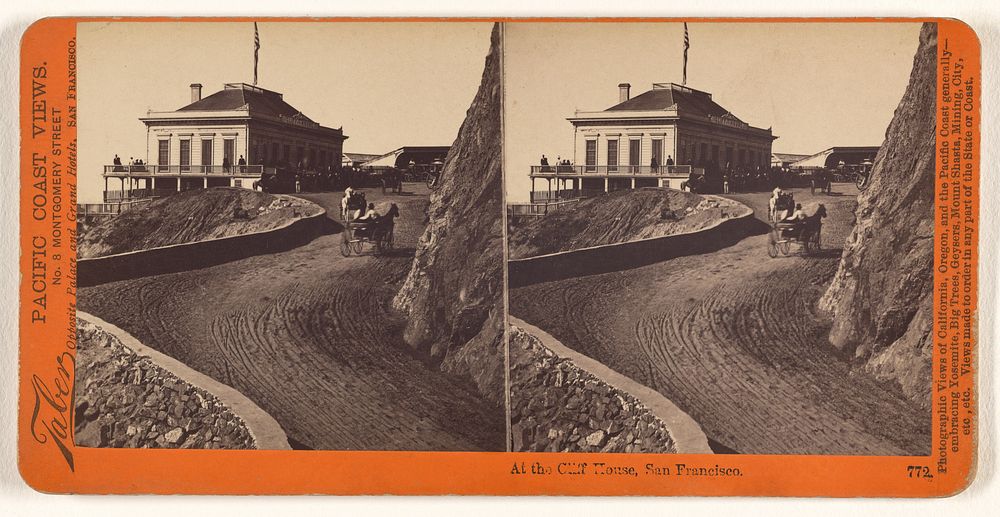 At the Cliff House, San Francisco by Carleton Watkins and I W Taber
