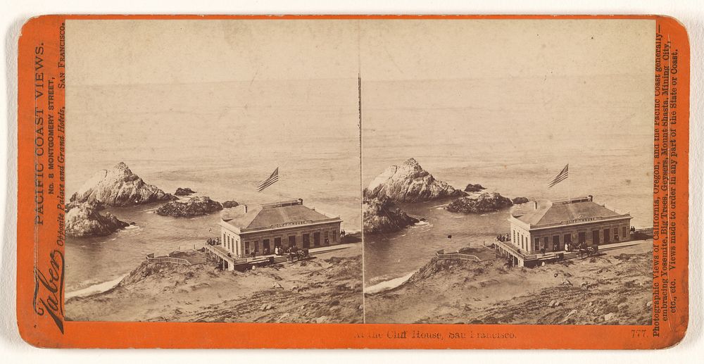 At the Cliff House, San Francisco. by Carleton Watkins and I W Taber