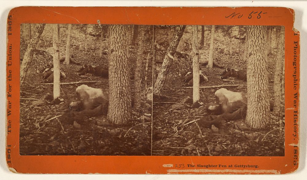 The Slaughter Pen at Gettysburg. by Mathew B Brady and Taylor and Huntington