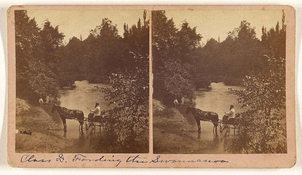 Fording the Swannanoa River, North Carolina by Nat W Taylor