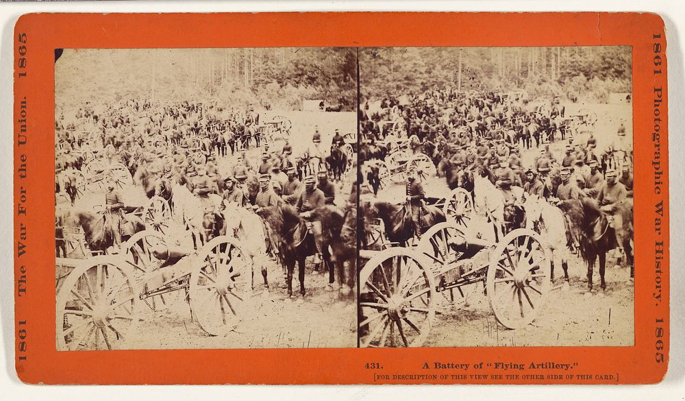 A Battery of "Flying Artillery." by Mathew B Brady and Taylor and Huntington
