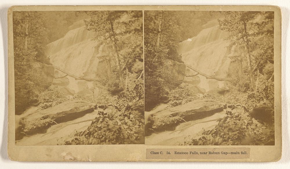 Estatoee Falls, near Rabun Gap - main fall. by Nat W Taylor and Jones