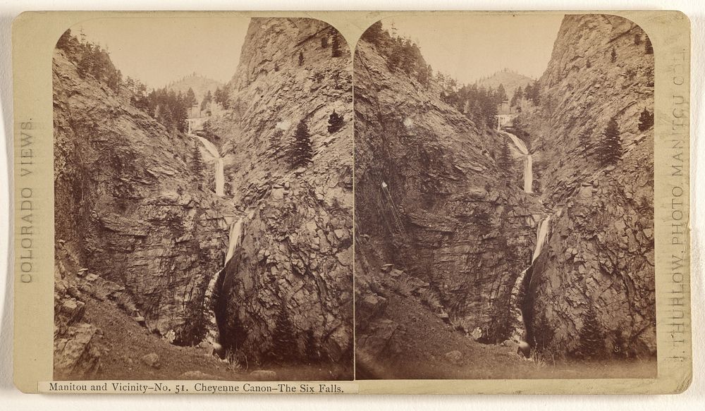 Manitou and Vicinity. Cheyenne Canon - The Six Falls. by James T Thurlow