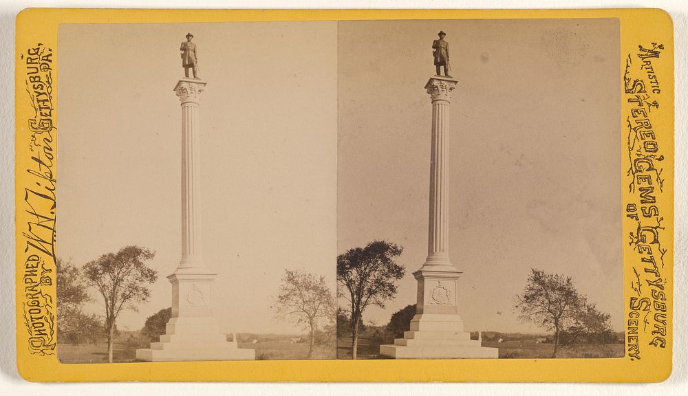Stannard Vermont Brigade Monument at Gettysburg, Pa. by William H Tipton