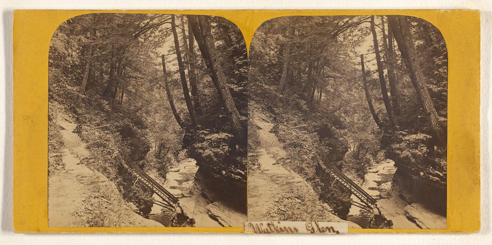 Beauties of Seneca Lake, Freer's Glen, Watkins. Section 3 - Glen Cathedral, Mammoth Gorge, back view, Grand Staircase. by…