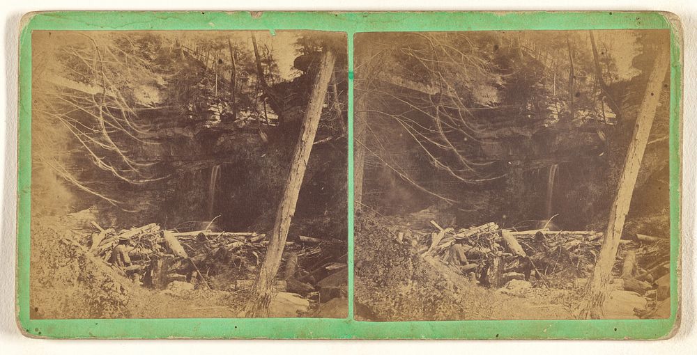 The Falls - showing the Gorge. Moravia, N.Y. by T T Tuthill