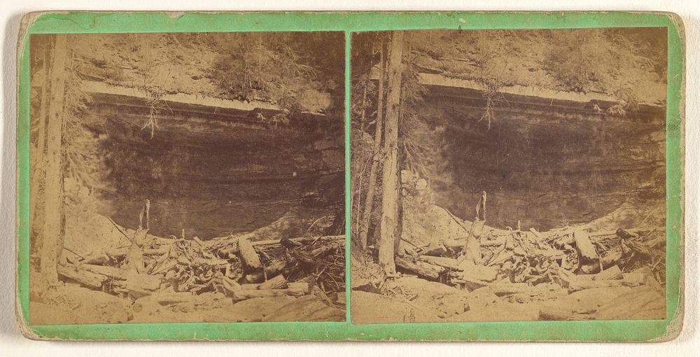 Cave at Dry Falls. Moravia, N.Y. by T T Tuthill
