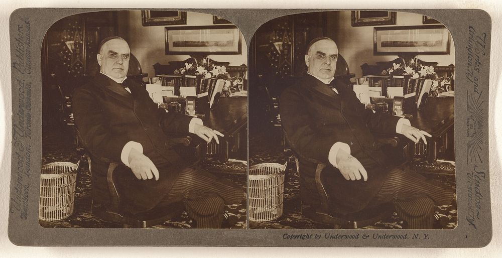 President McKinley, seated by Underwood and Underwood
