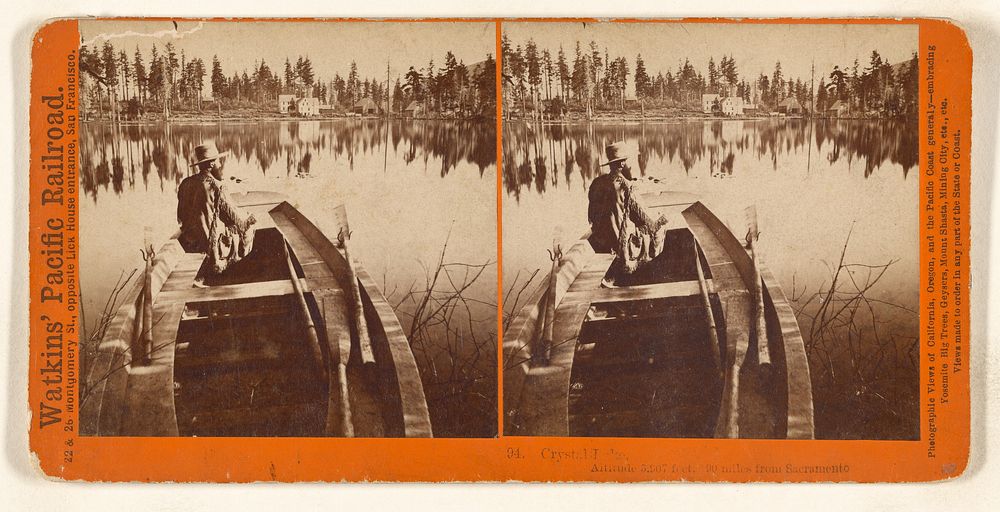 Crystal Lake, Altitude 5,907 feet, 90 miles from Sacramento by Alfred A Hart and Carleton Watkins