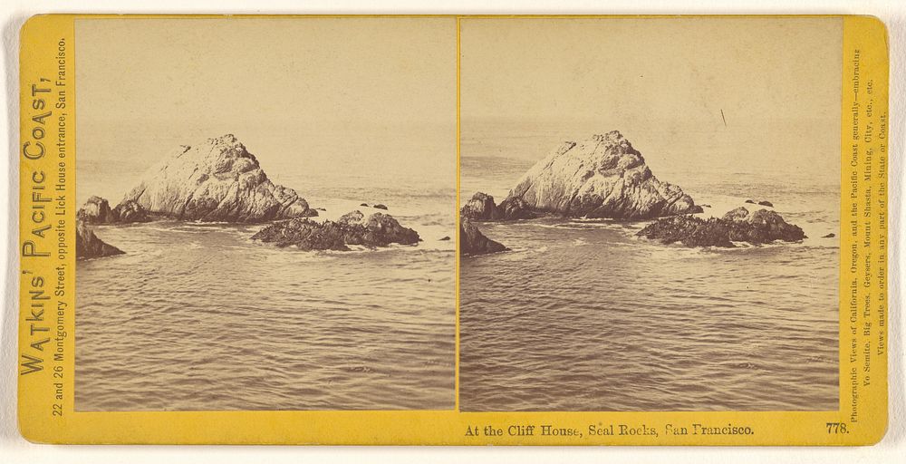 At the Cliff House, Seal Rocks, San Francisco. by Carleton Watkins