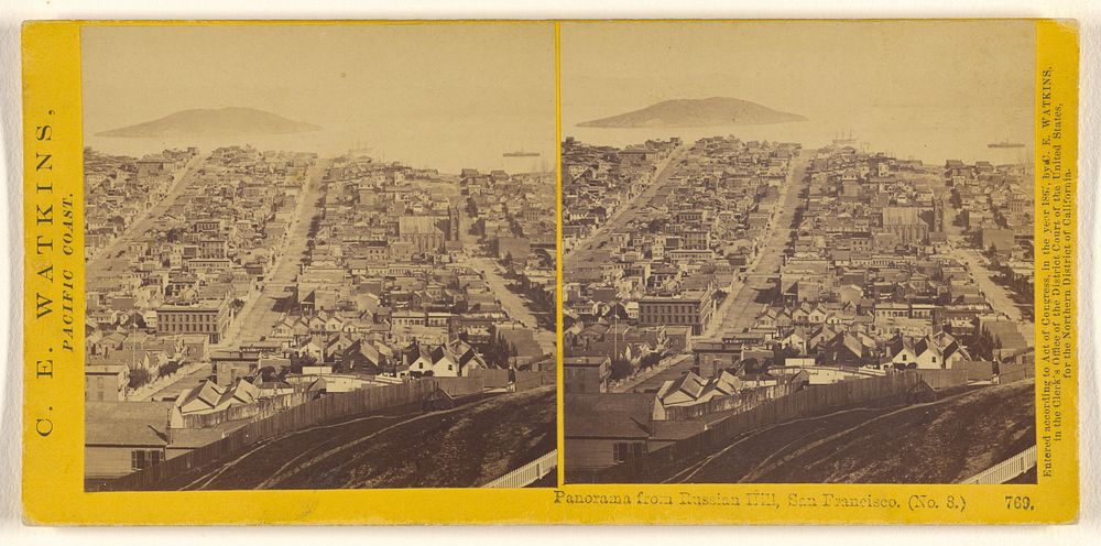 Panorama from Russian Hill, San Francisco. (No. 8.) by Carleton Watkins