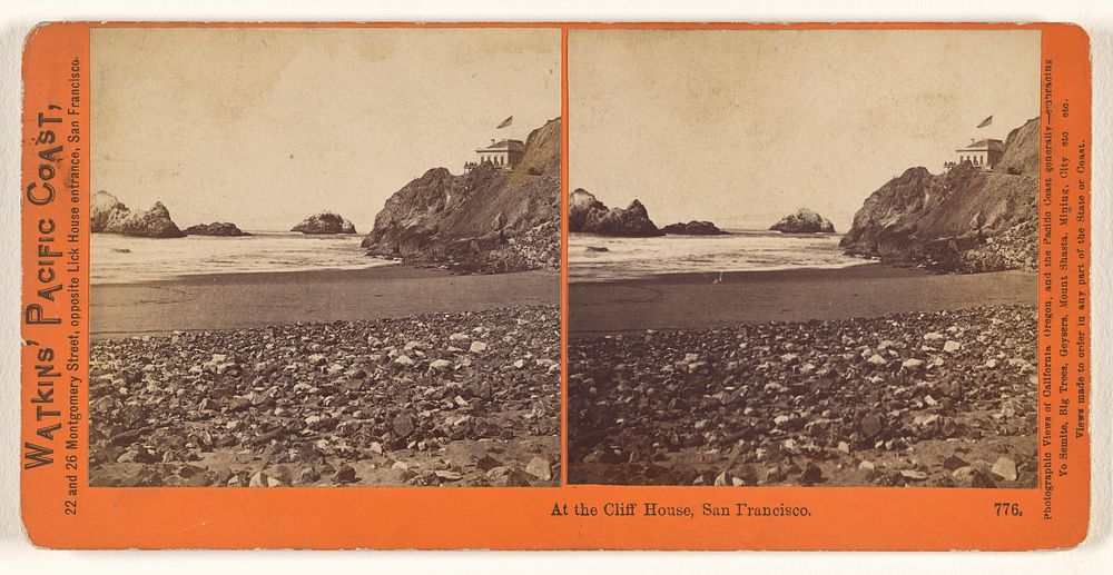 At the Cliff House, San Francisco. by Carleton Watkins