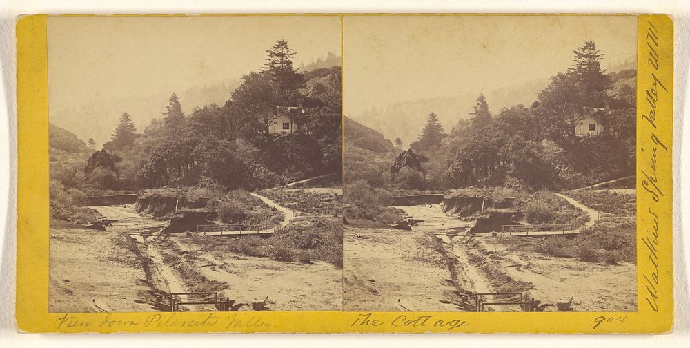 View down Pilarcitus Valley. The Cottage by Carleton Watkins