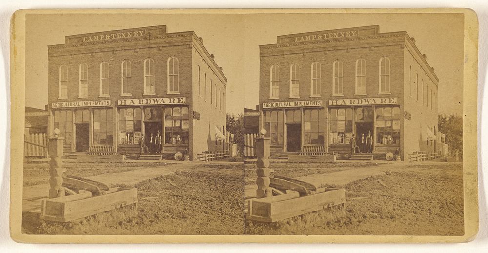 Exterior view of Camp & Tenney Hardware Store