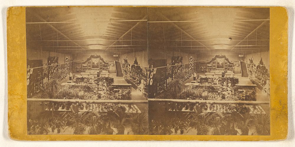 Interior of the Exhibition at the (---illeg.) N.Y. 1867.