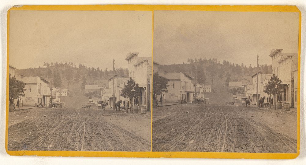View of possibly a California mining town