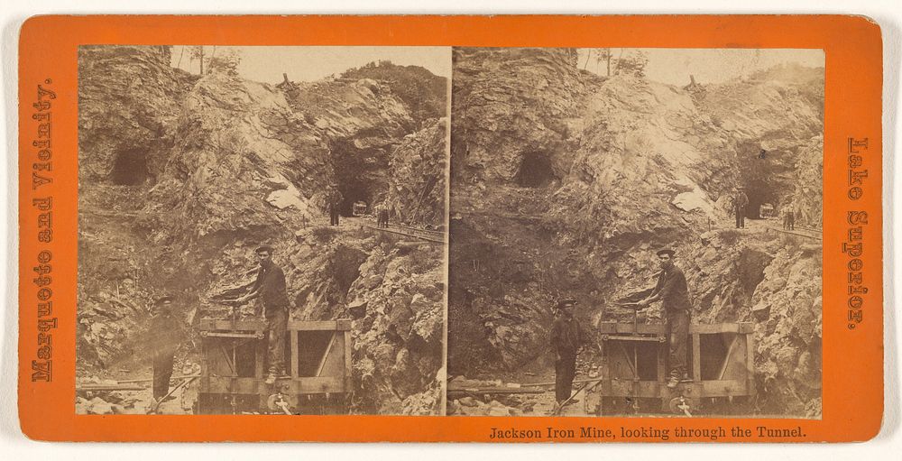 Jackson Iron Mine, looking through the Tunnel. [Marquette and Vicinity. Lake Superior.]