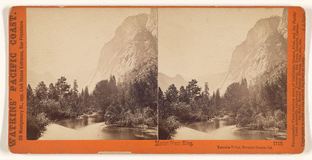Mount Starr King, from Glacier Point, Yosemite Valley, Mariposa County, Cal. by Carleton Watkins