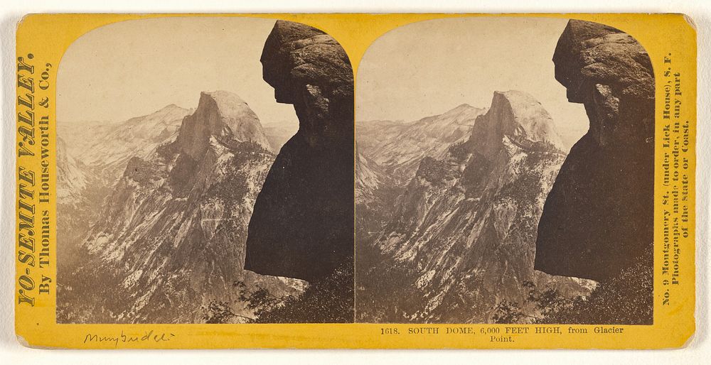 South Dome, 6,000 Feet High, from Glacier Point. by John P Soule