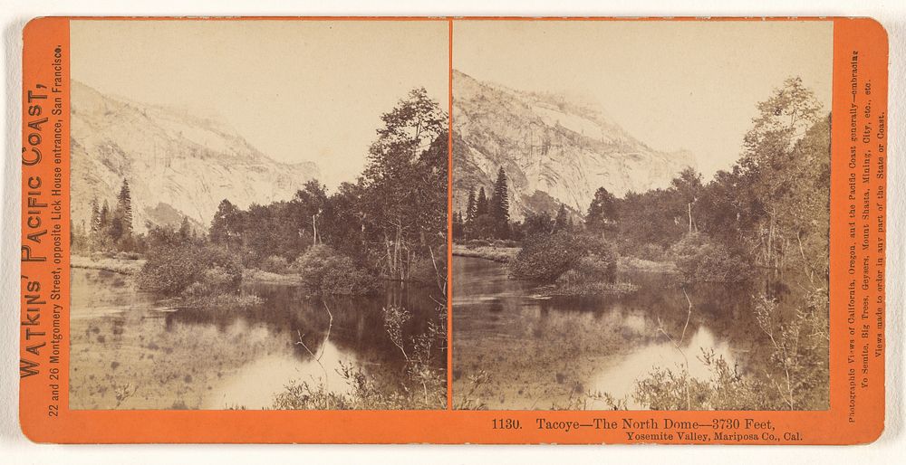Tacoye - The North Dome - 3730 Feet, Yosemite Valley, Mariposa Co., Cal. by Carleton Watkins