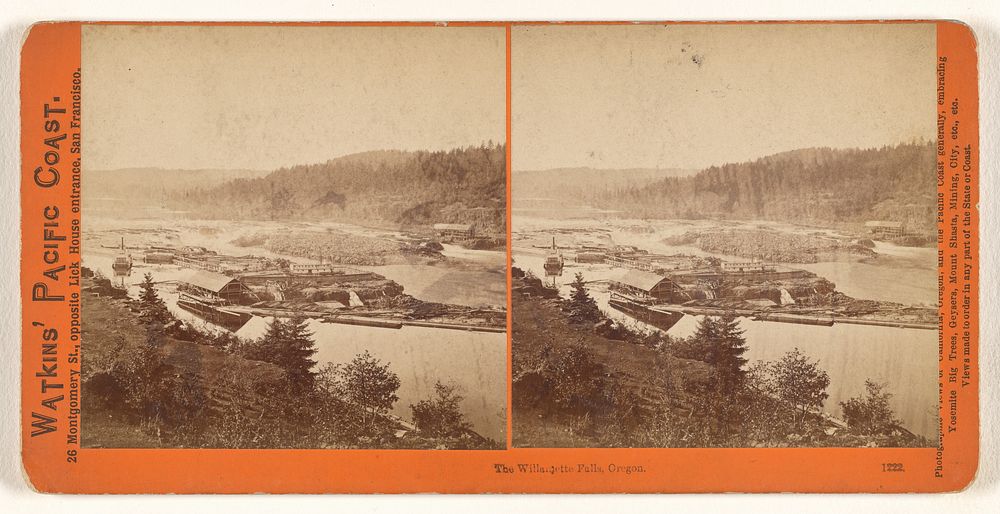 The Willamette Falls, Oregon. by Carleton Watkins