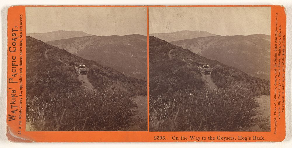 On the Way to the Geysers, Hog's Back. by Carleton Watkins