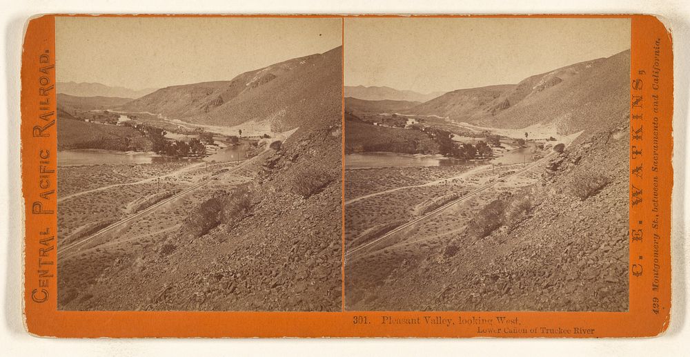 Pleasant Valley, looking West, Lower Canon of Truckee River by Alfred A Hart