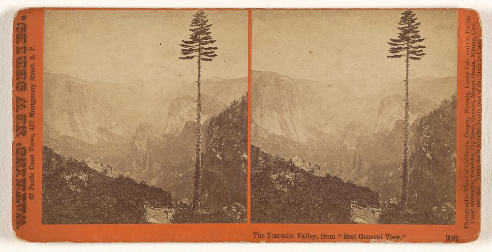 The Yosemite Valley, from "Best General View." by Carleton Watkins
