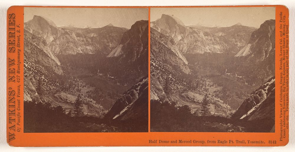 Half Dome and Merced Group, from Eagle Pt. Trail, Yosemite. by Carleton Watkins