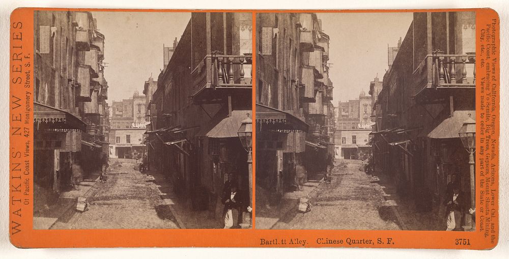 Bartlett Alley. Chinese Quarter, S.F. by Carleton Watkins