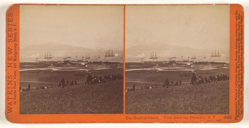 The Bombardment. View from the Presidio, S.F. July 5, 1876. by Carleton Watkins