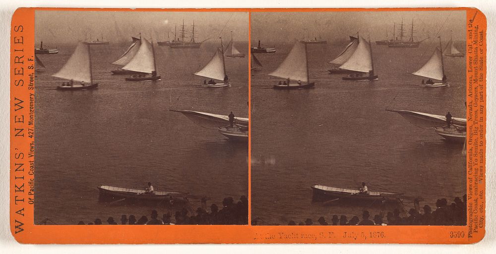 At the Yacht race, S.F. July 5, 1876. by Carleton Watkins