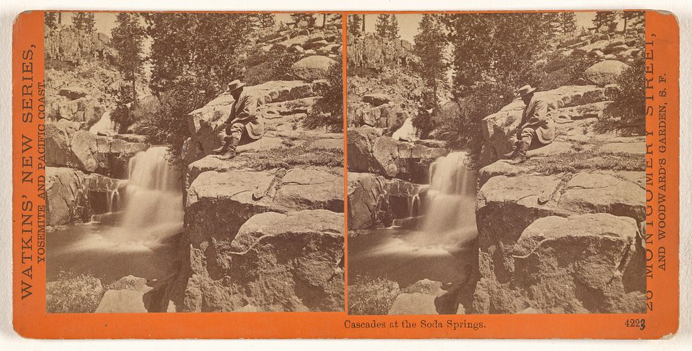 Cascades at Soda Springs. by Carleton Watkins