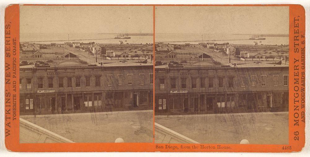San Diego, from the Horton House. by Carleton Watkins