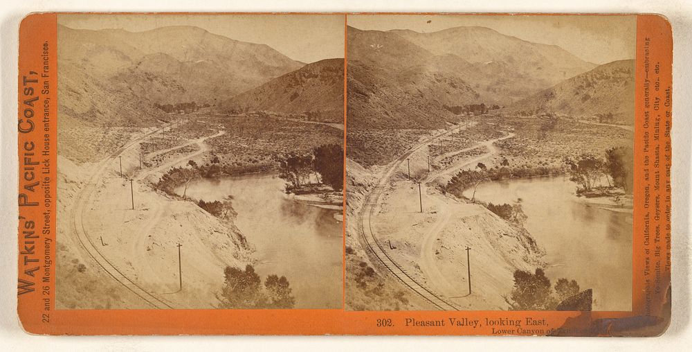 Pleasant Valley, looking East, Lower Canyon of Truckee River by Alfred A Hart