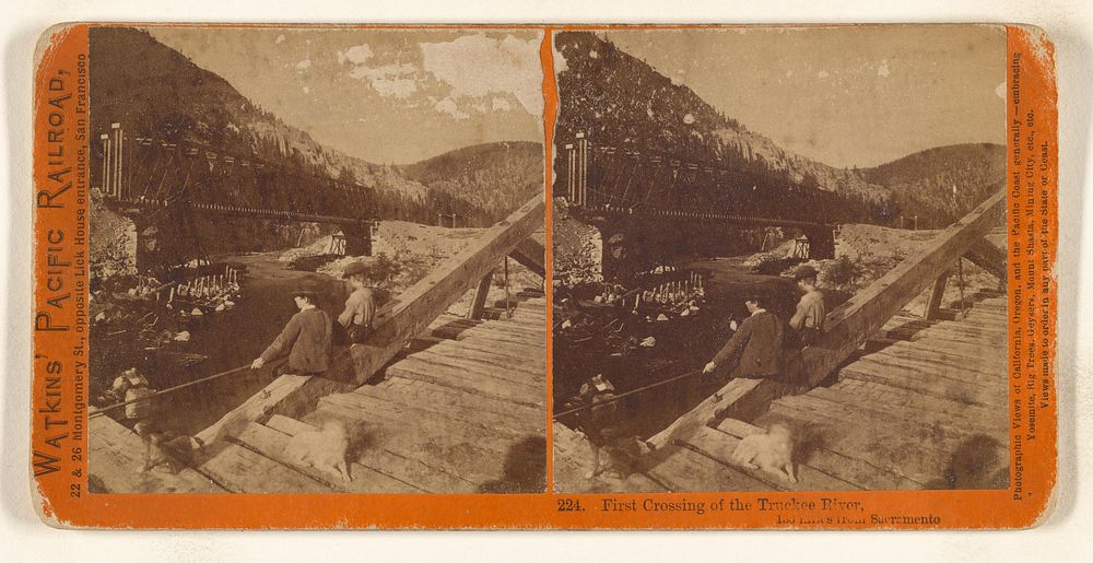 First Crossing of the Truckee River, 133 miles from Sacramento by Alfred A Hart