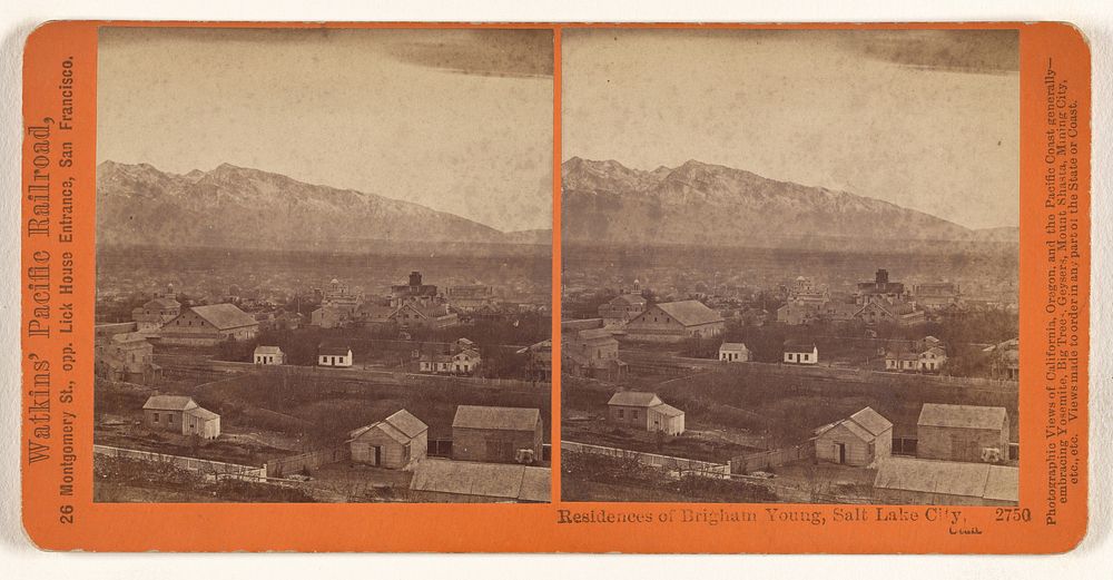 Residences of Brigham Young, Salt Lake City, Utah. by Carleton Watkins