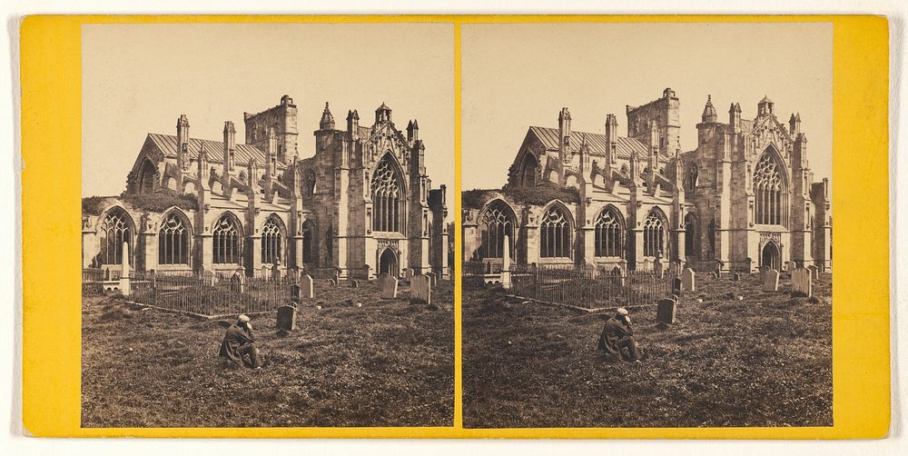 Melrose Abbey, from the South-West. by George Washington Wilson