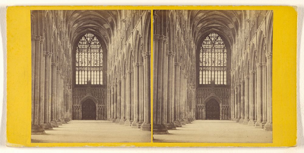 Beverly Minster - The Nave, looking West. by George Washington Wilson