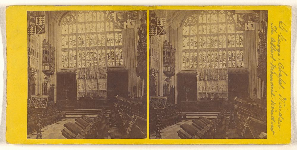 St. George's Chapel, Windsor - The Albert Memorial Window and the Queen's Gallery. by George Washington Wilson