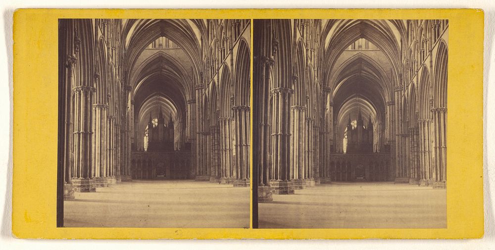 Lincoln Cathedral - The Nave, looking East. by George Washington Wilson