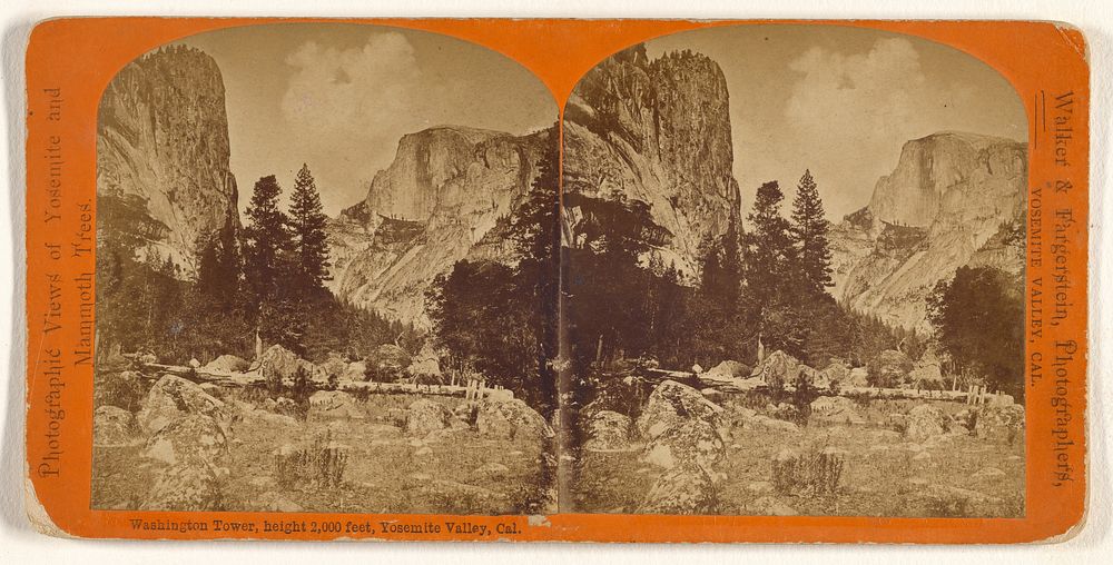 Washington Tower, height 2,000 feet, Yosemite Valley, Cal. by Walker and Fagersteen
