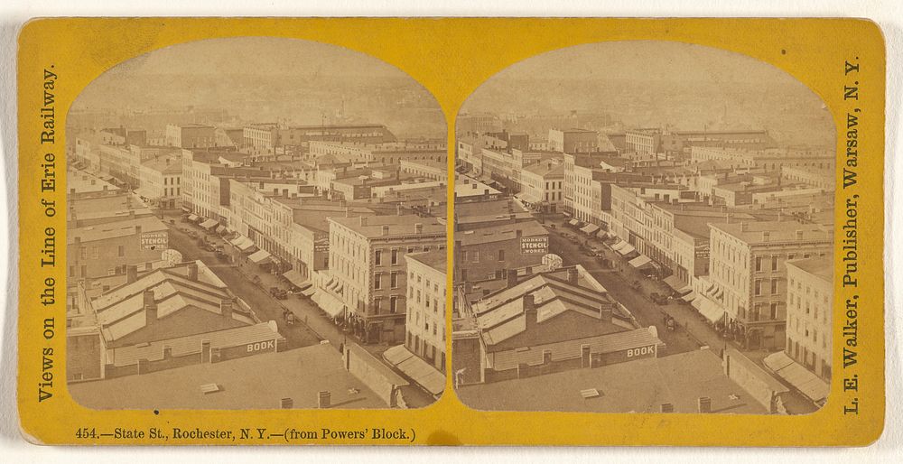 State St., Rochester, N.Y. - (from Powers' Block.) by L E Walker