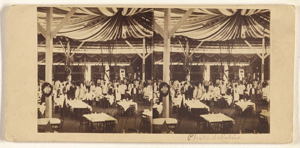 The Large Dining Room. Great Central Fair, Philadelphia, June, 1864. by Alphonso   Watson
