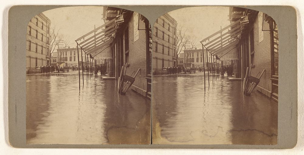 Hudson Ave from Bway. High water in Albany. March 3 1902. Albany N.Y. by Wendt Brothers