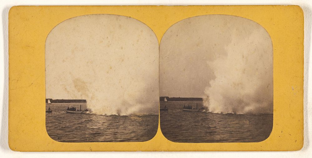 Stereoscopic View of Torpedo Explosion. by J A Williams
