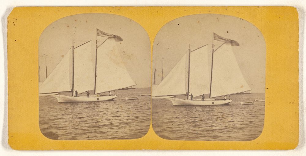 Sailboat in harbor, Newport, R.I. by J A Williams
