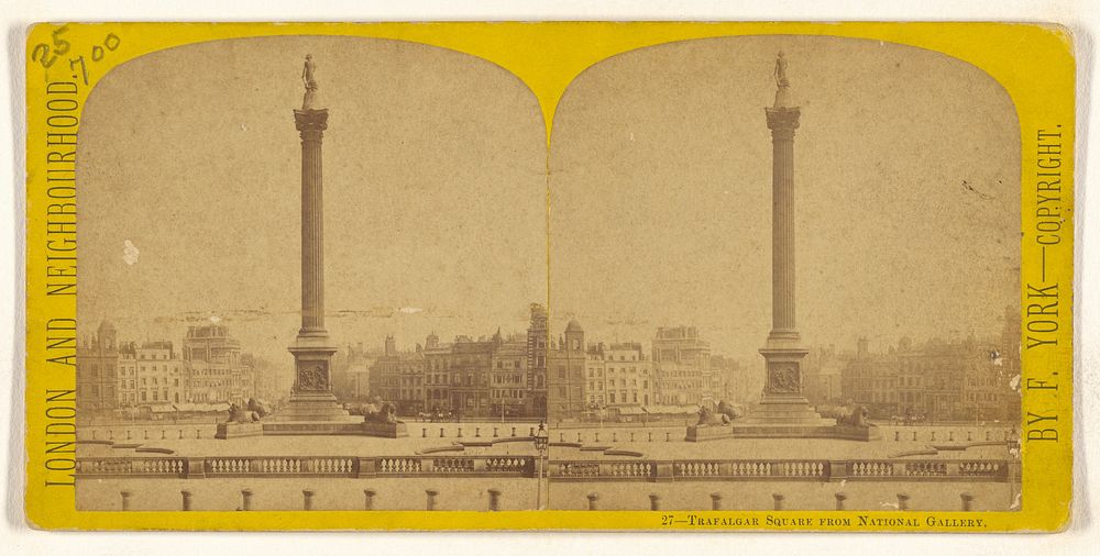 Trafalgar Square From National Gallery. by Frederick York