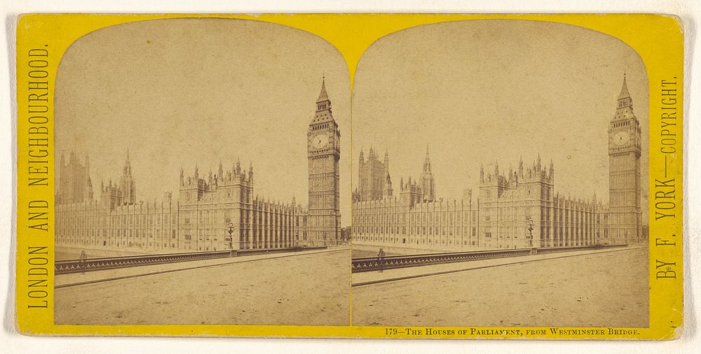 The Houses of Parliament, From Westminster Bridge. by Frederick York